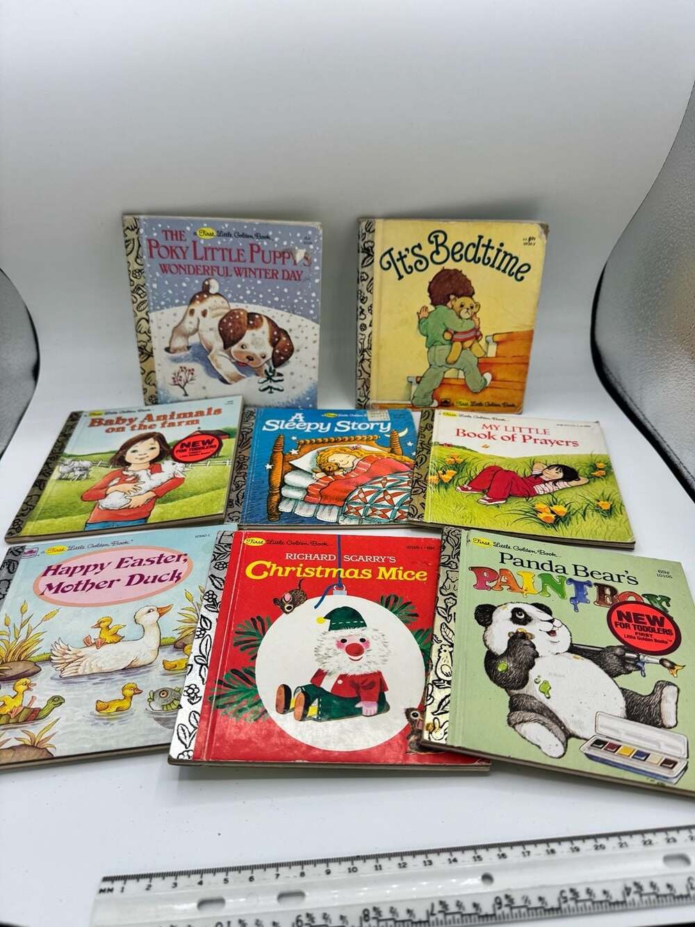 Lot Of 8 Vintage First Little Golden Books Set From 80s Great Condition!